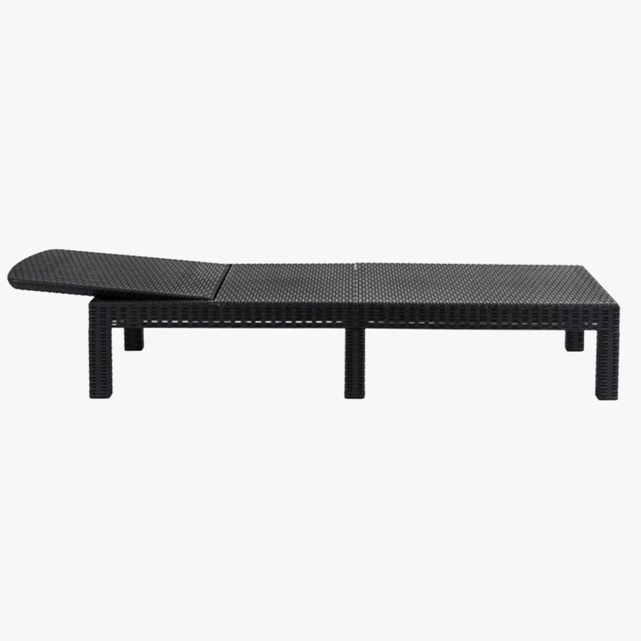 ARIZONA Fauteuil de jardin inclinable et pliable noir - AMIRELLI