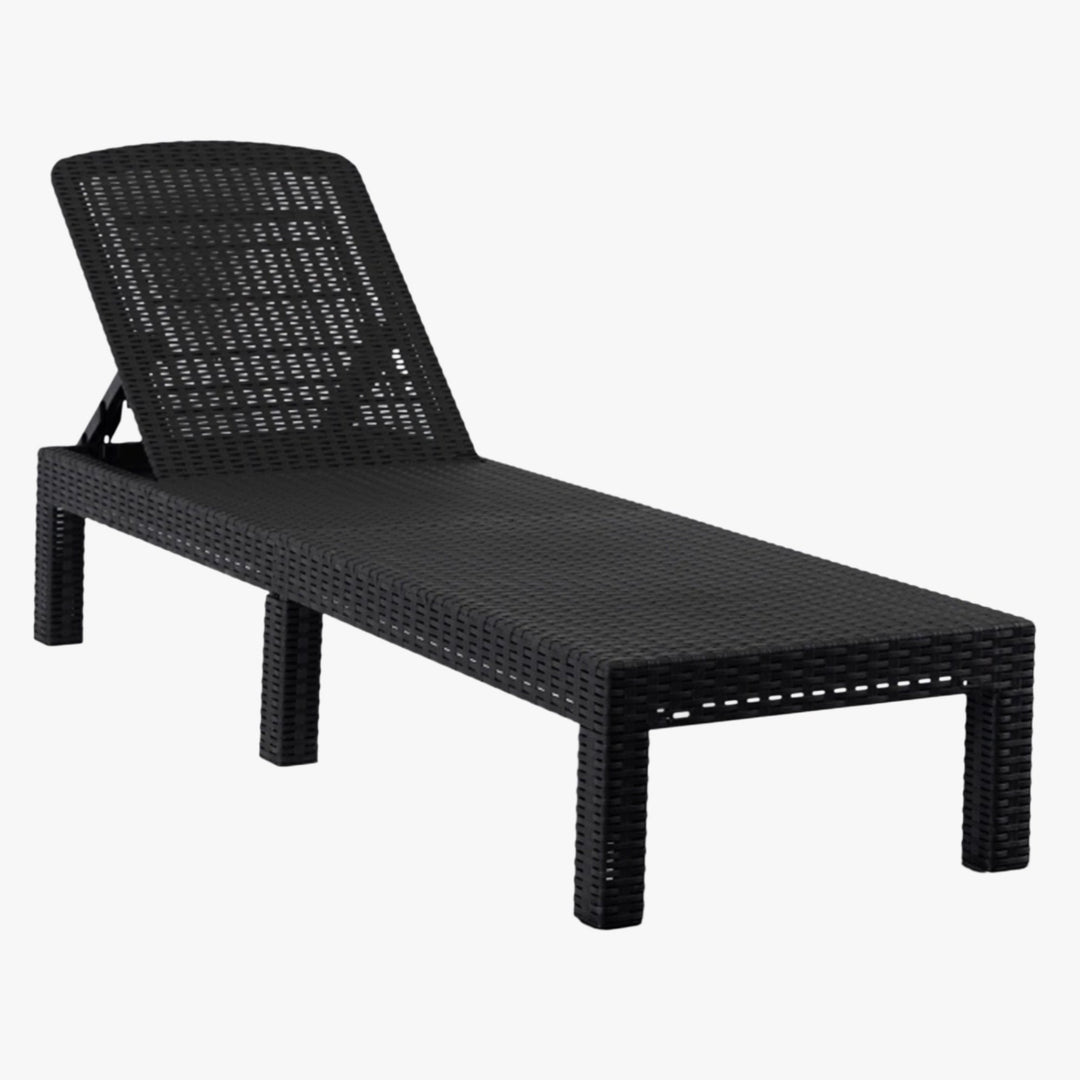ARIZONA Fauteuil de jardin inclinable et pliable noir - AMIRELLI