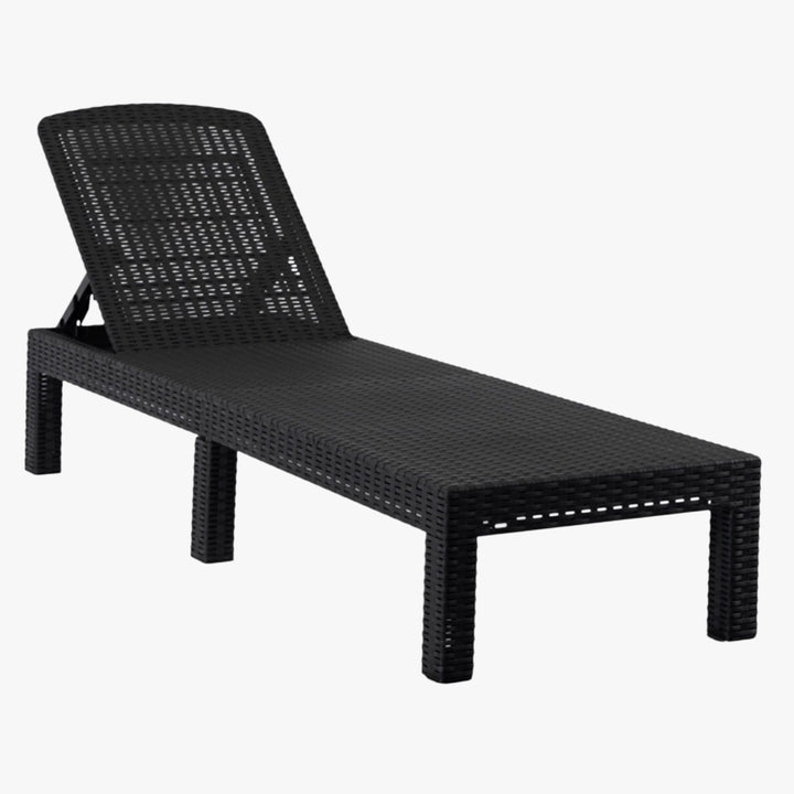 ARIZONA Fauteuil de jardin inclinable et pliable noir - AMIRELLI