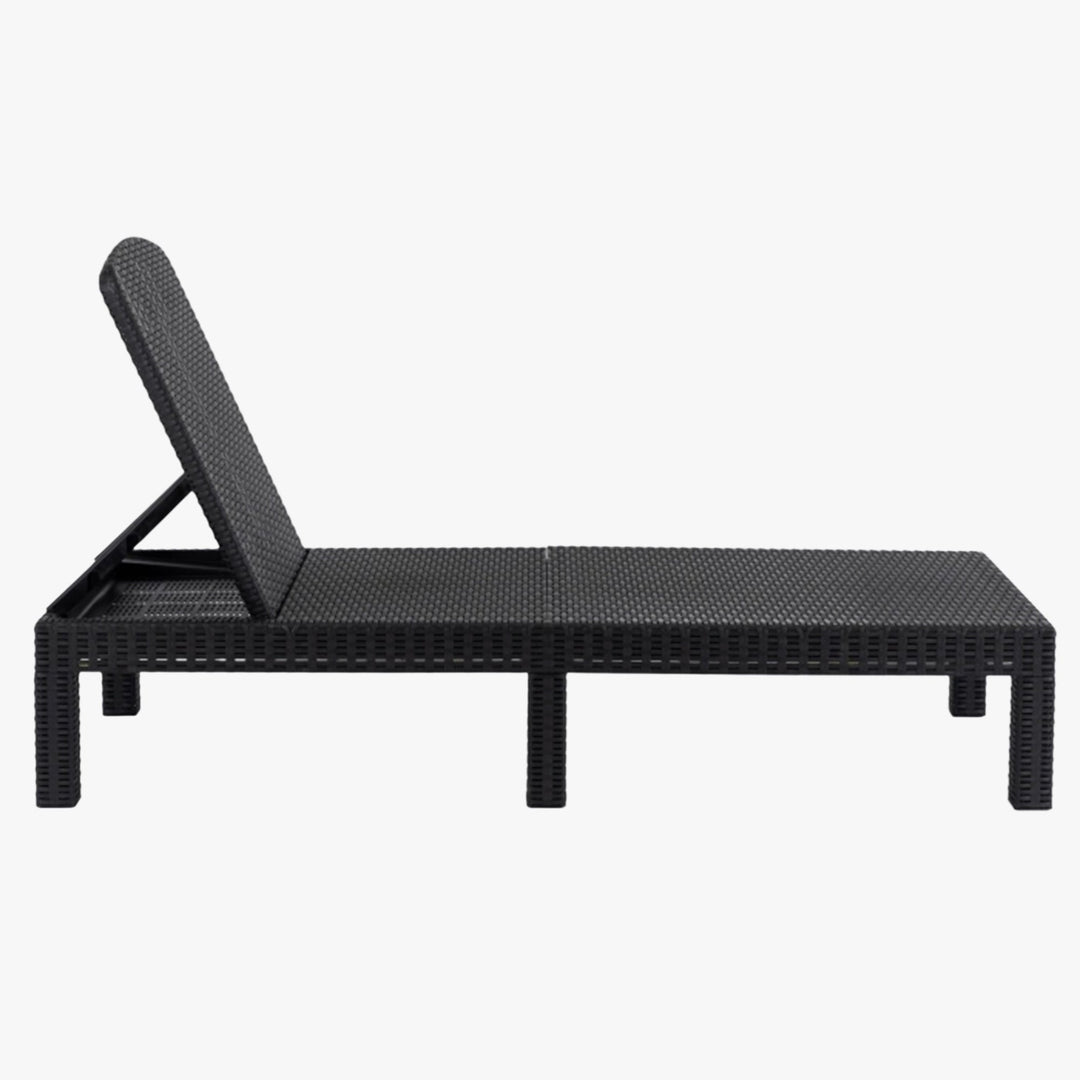 ARIZONA Fauteuil de jardin inclinable et pliable noir - AMIRELLI