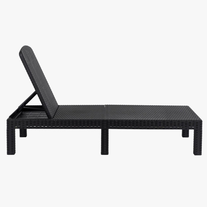 ARIZONA Fauteuil de jardin inclinable et pliable noir - AMIRELLI