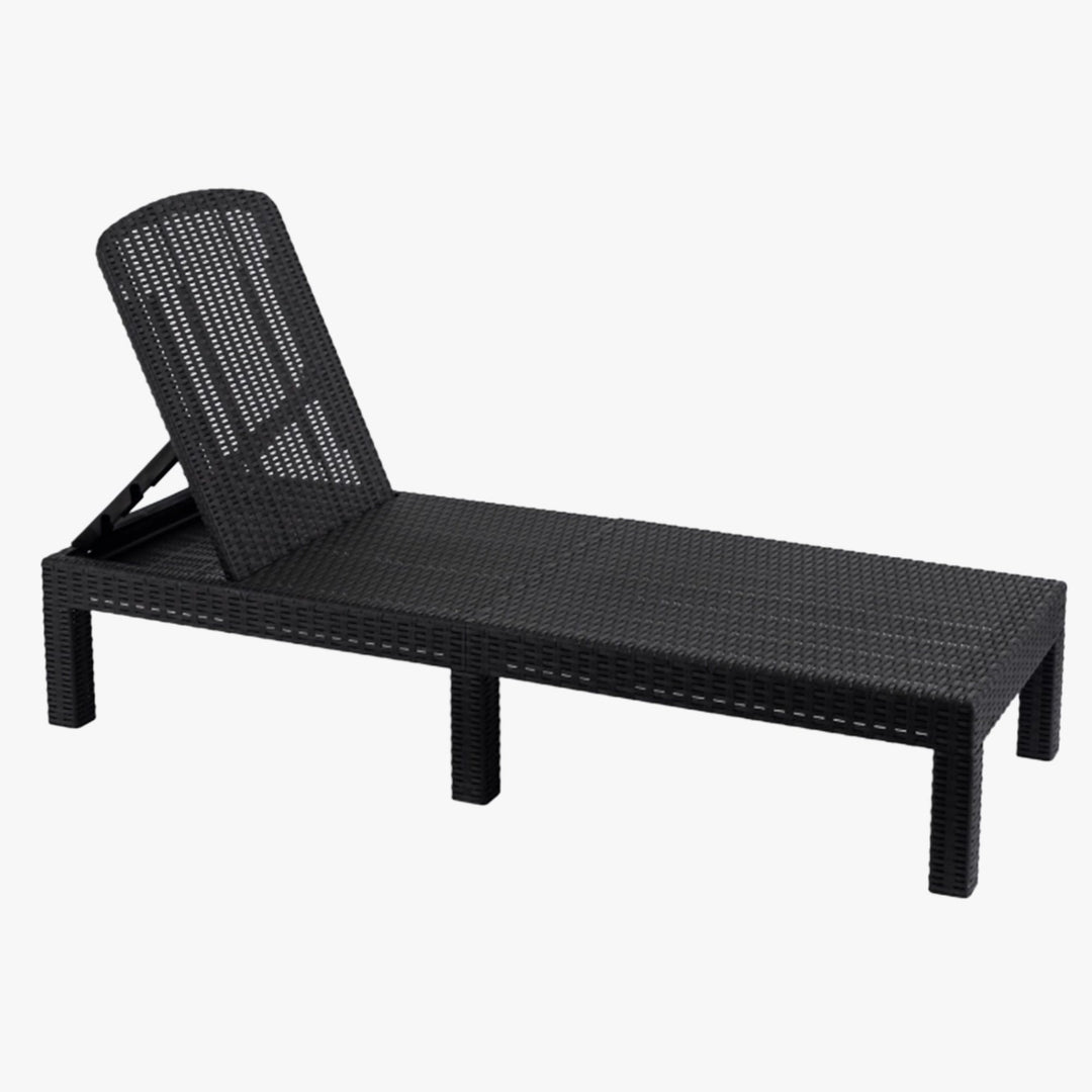 ARIZONA Fauteuil de jardin inclinable et pliable noir - AMIRELLI