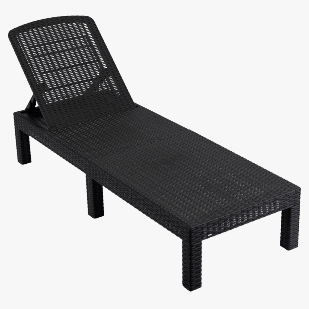 ARIZONA Fauteuil de jardin inclinable et pliable noir - AMIRELLI
