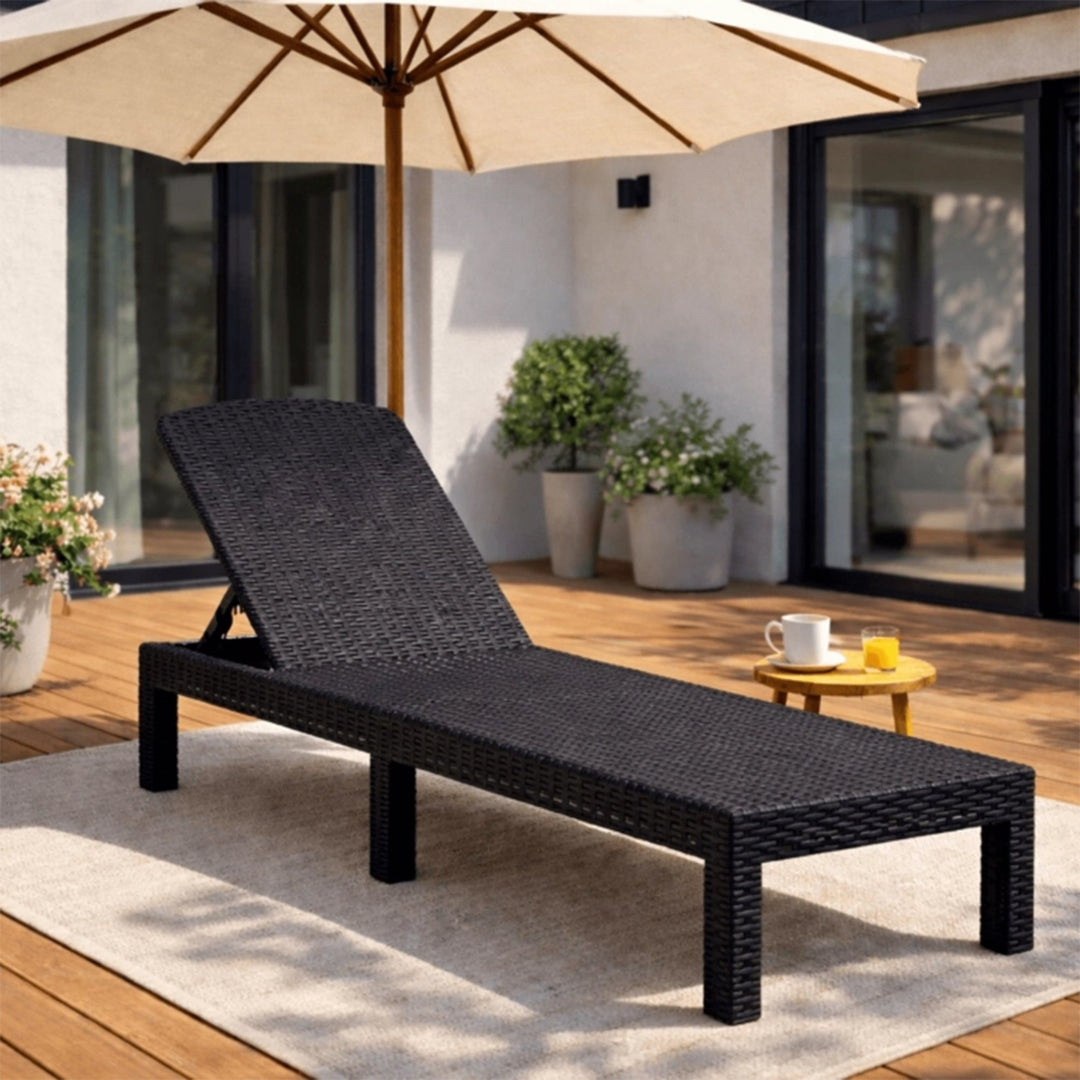 ARIZONA Fauteuil de jardin inclinable et pliable noir - AMIRELLI