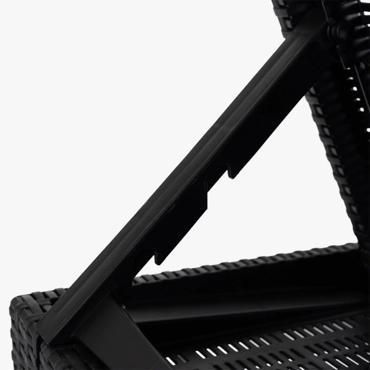 ARIZONA Fauteuil de jardin inclinable et pliable noir - AMIRELLI
