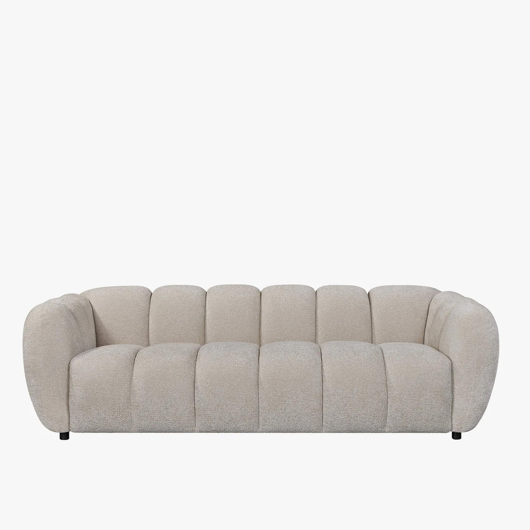CAMILLE Canapé 3 places en tissu beige - AMIRELLI