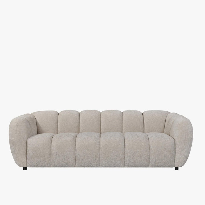 CAMILLE Canapé 3 places en tissu beige - AMIRELLI