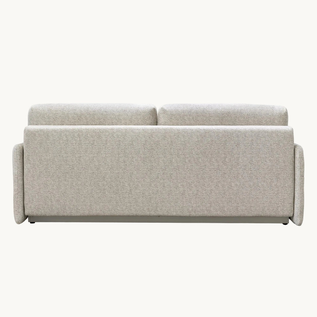 CARLA Canapé 3 places convertible en tissu beige - AMIRELLI