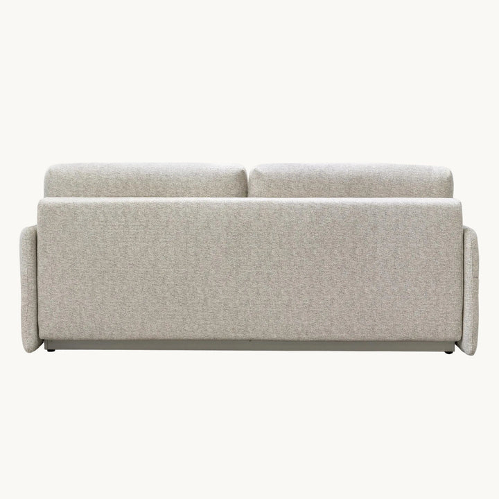 CARLA Canapé 3 places convertible en tissu beige - AMIRELLI