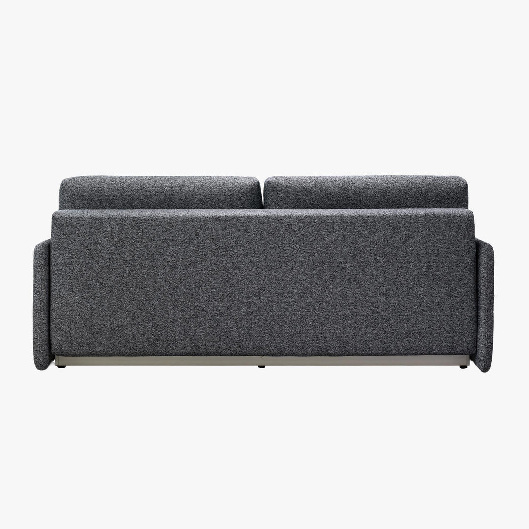 CARLA Canapé 3 places convertible en tissu gris - AMIRELLI