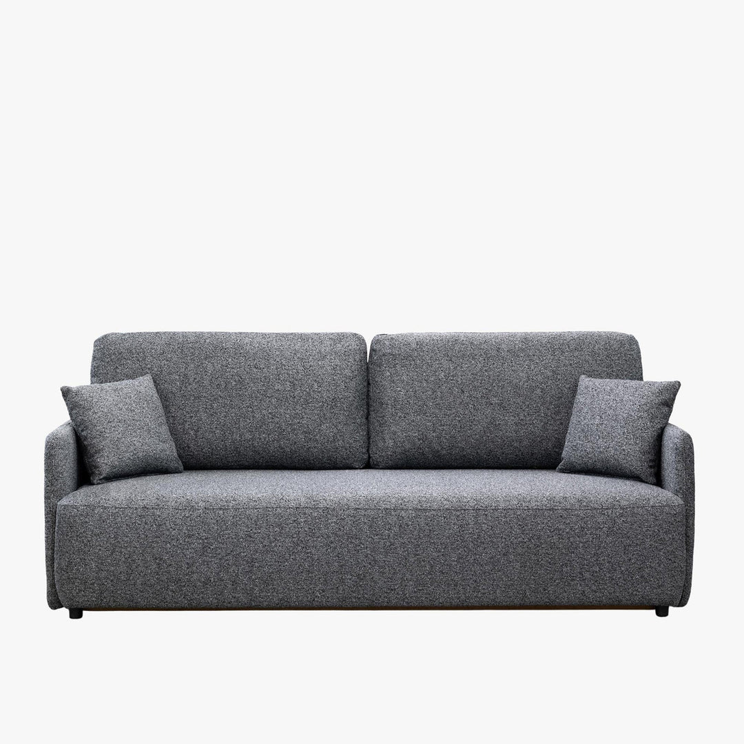 CARLA Canapé 3 places convertible en tissu gris - AMIRELLI