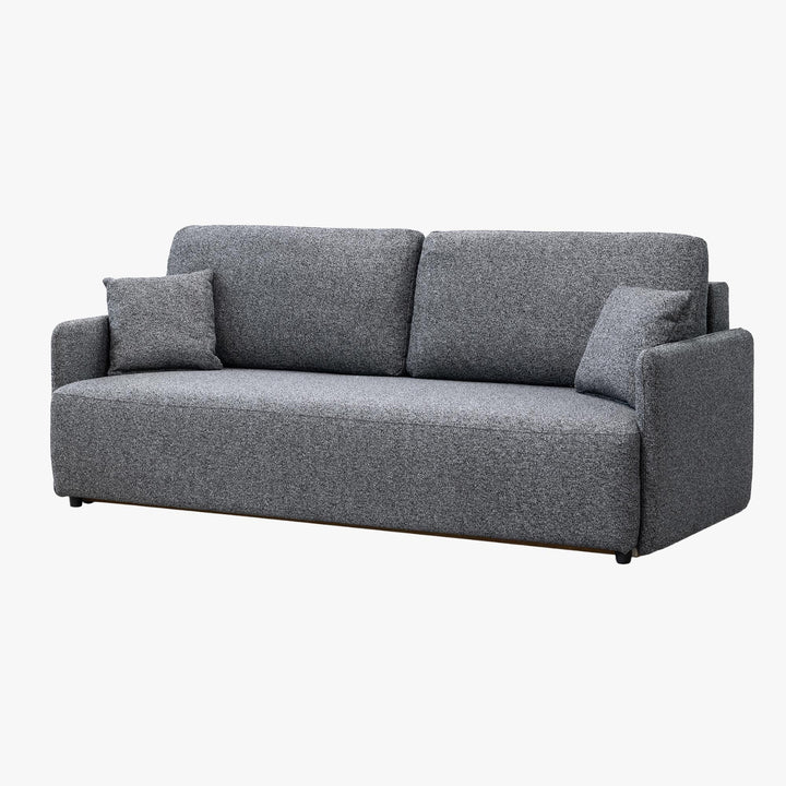 CARLA Canapé 3 places convertible en tissu gris - AMIRELLI