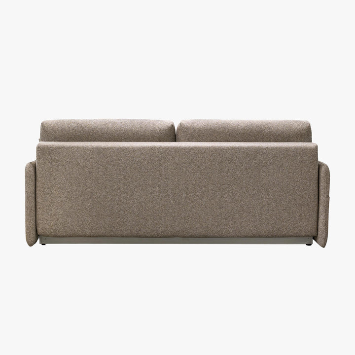 CARLA Canapé 3 places convertible en tissu taupe - AMIRELLI