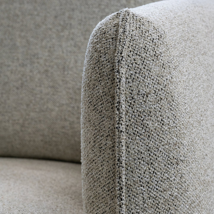 DAYLA Canapé 3 places convertible en tissu beige - AMIRELLI