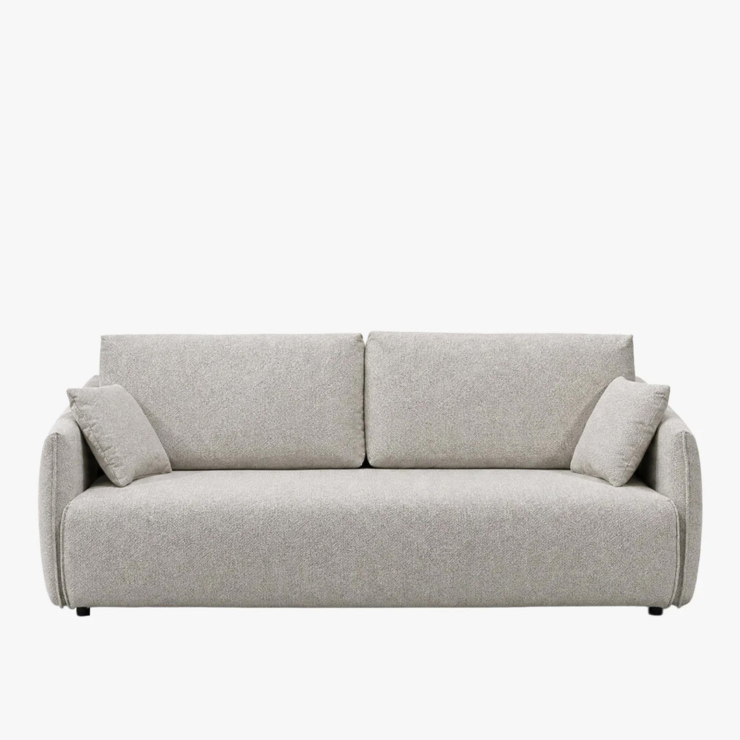 DAYLA Canapé 3 places convertible en tissu beige - AMIRELLI