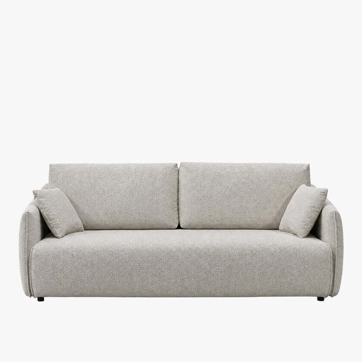 DAYLA Canapé 3 places convertible en tissu beige - AMIRELLI