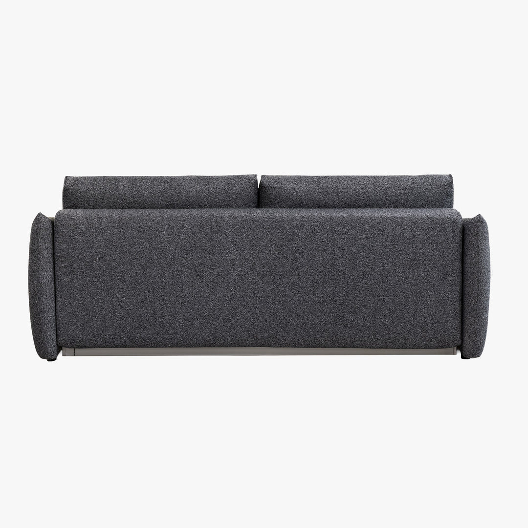 DAYLA Canapé 3 places convertible en tissu bleu - AMIRELLI
