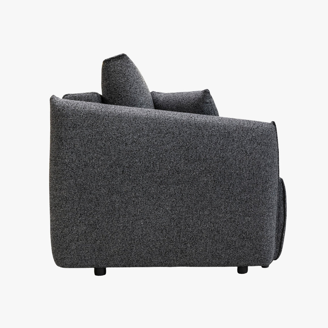 DAYLA Canapé 3 places convertible en tissu bleu - AMIRELLI