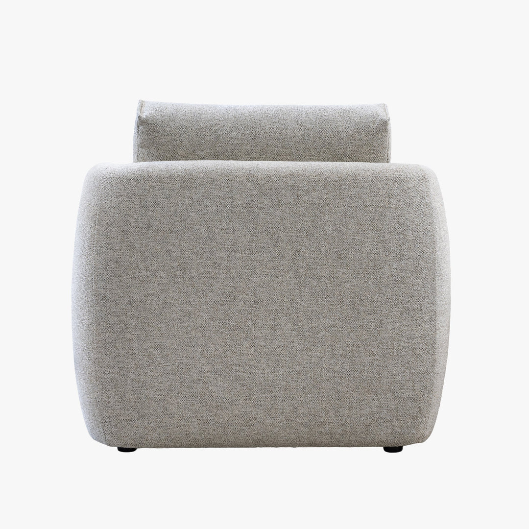 DAYLA Fauteuil en tissu beige - AMIRELLI