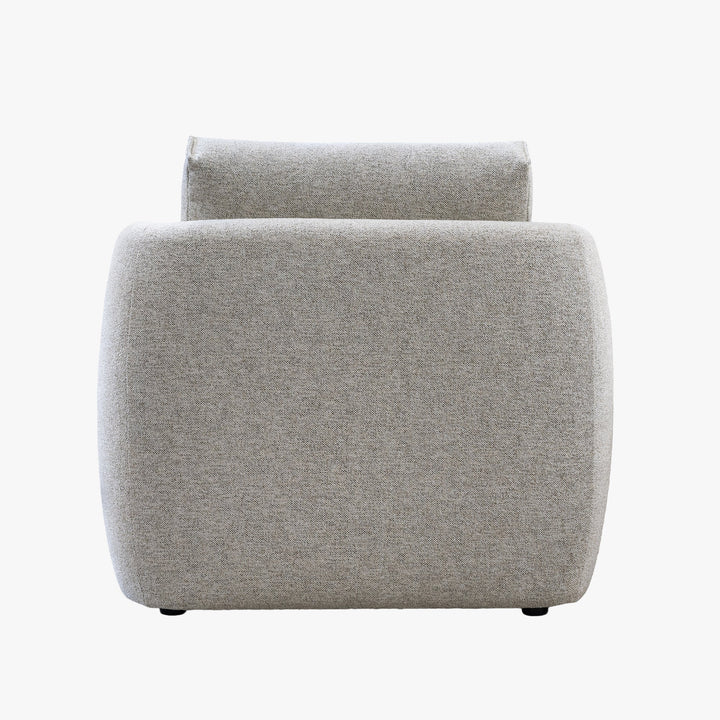 DAYLA Fauteuil en tissu beige - AMIRELLI