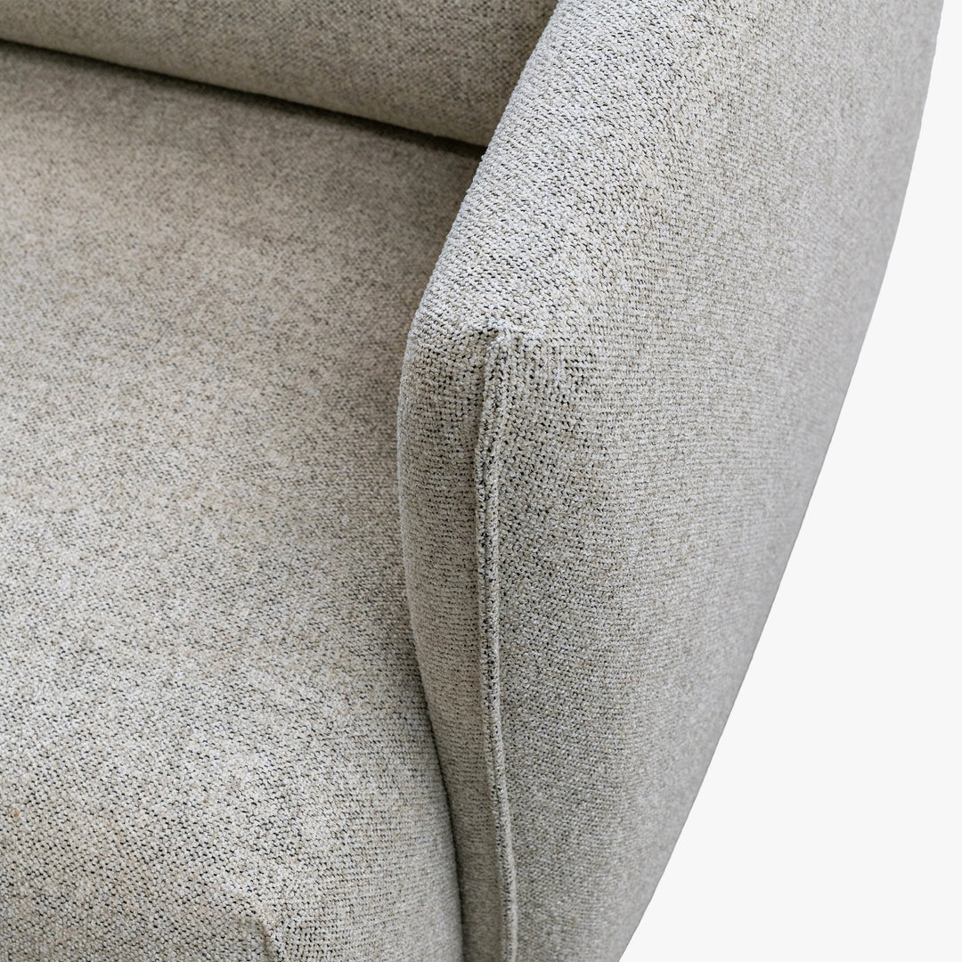 DAYLA Fauteuil en tissu beige - AMIRELLI