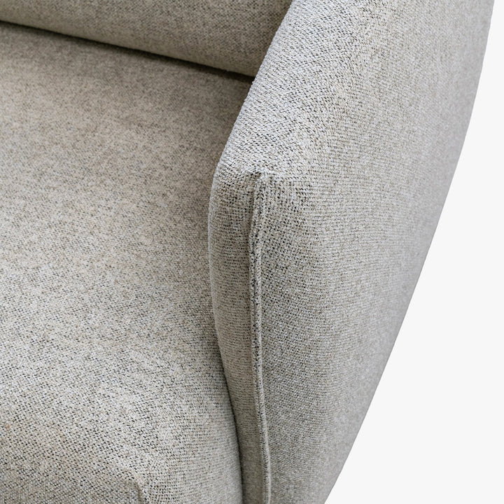 DAYLA Fauteuil en tissu beige - AMIRELLI