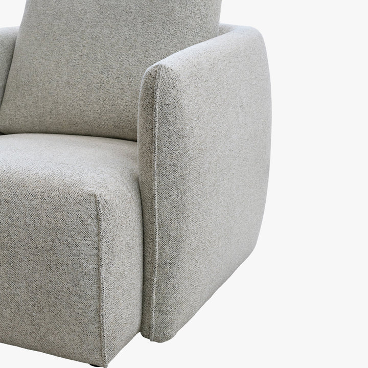 DAYLA Fauteuil en tissu beige - AMIRELLI