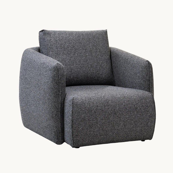 DAYLA Fauteuil en tissu bleu - AMIRELLI