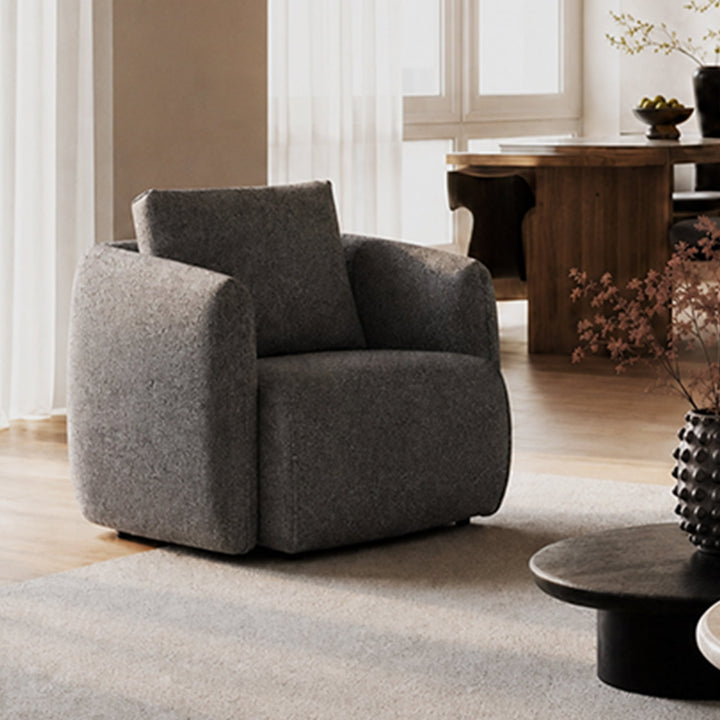 DAYLA Fauteuil en tissu bleu - AMIRELLI