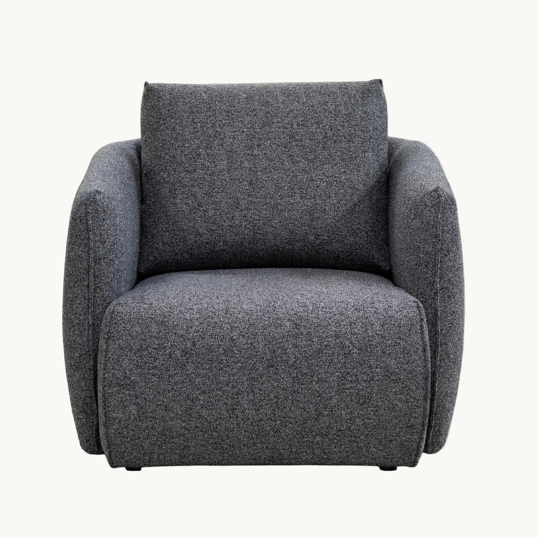 DAYLA Fauteuil en tissu bleu - AMIRELLI