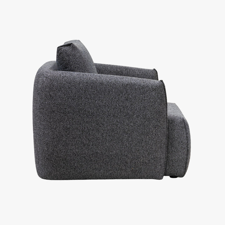 DAYLA Fauteuil en tissu bleu - AMIRELLI