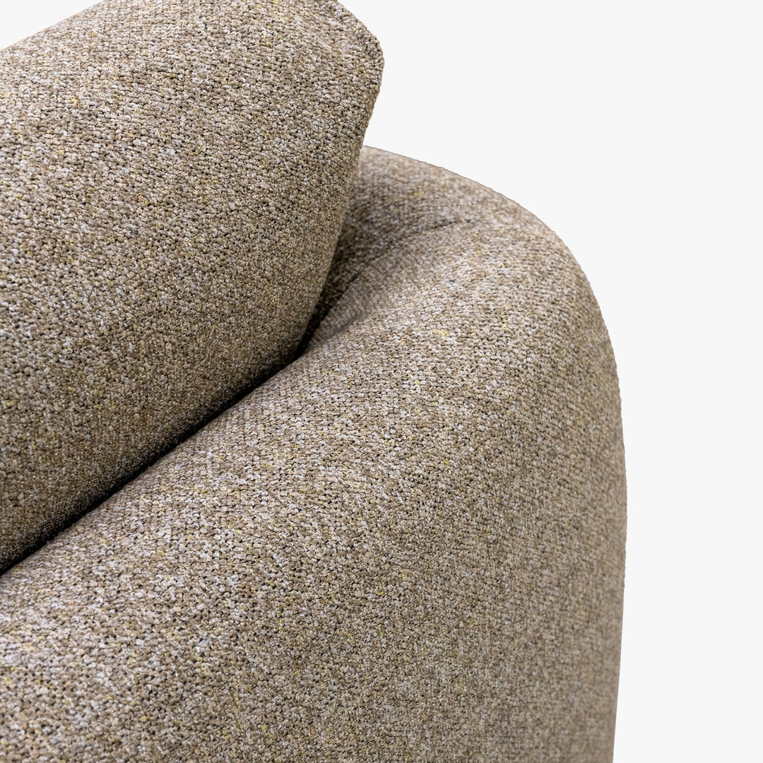 DAYLA Fauteuil en tissu taupe - AMIRELLI