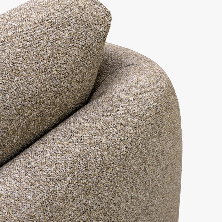 DAYLA Fauteuil en tissu taupe - AMIRELLI