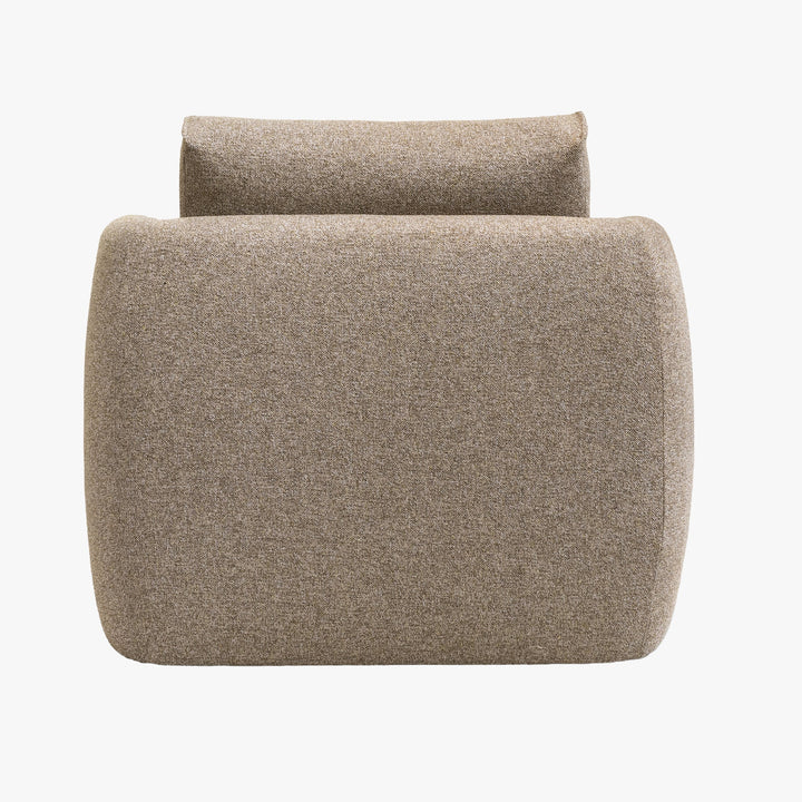 DAYLA Fauteuil en tissu taupe - AMIRELLI