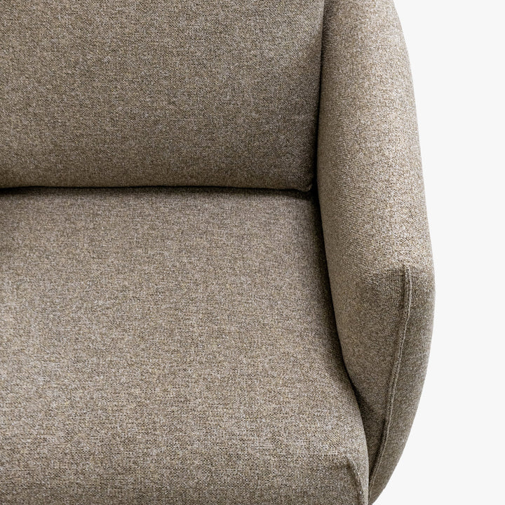 DAYLA Fauteuil en tissu taupe - AMIRELLI