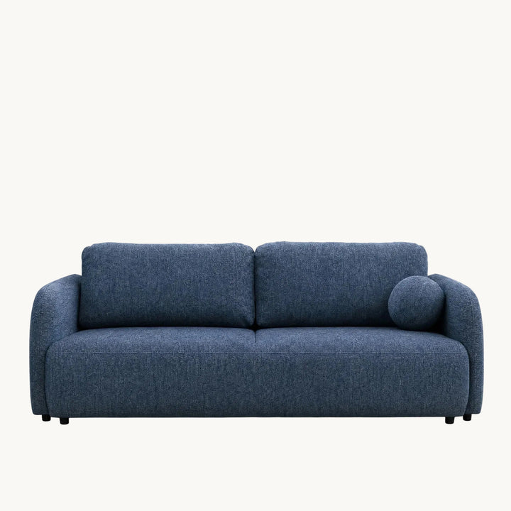 DRIXY Canapé 3 places convertible avec coffre en tissu bleu foncé - AMIRELLI