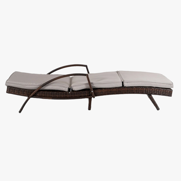 FELIZ Fauteuil de jardin inclinable gris et marron - AMIRELLI