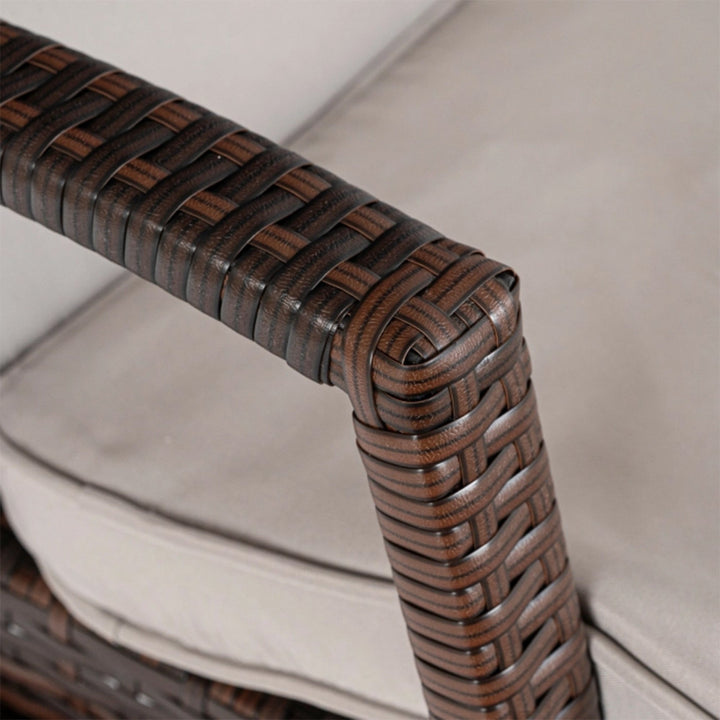 FELIZ Fauteuil de jardin inclinable gris et marron - AMIRELLI