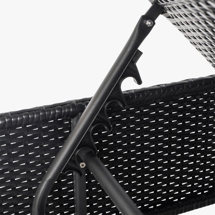LARGO Fauteuil de jardin en rotin et tissu marron - AMIRELLI
