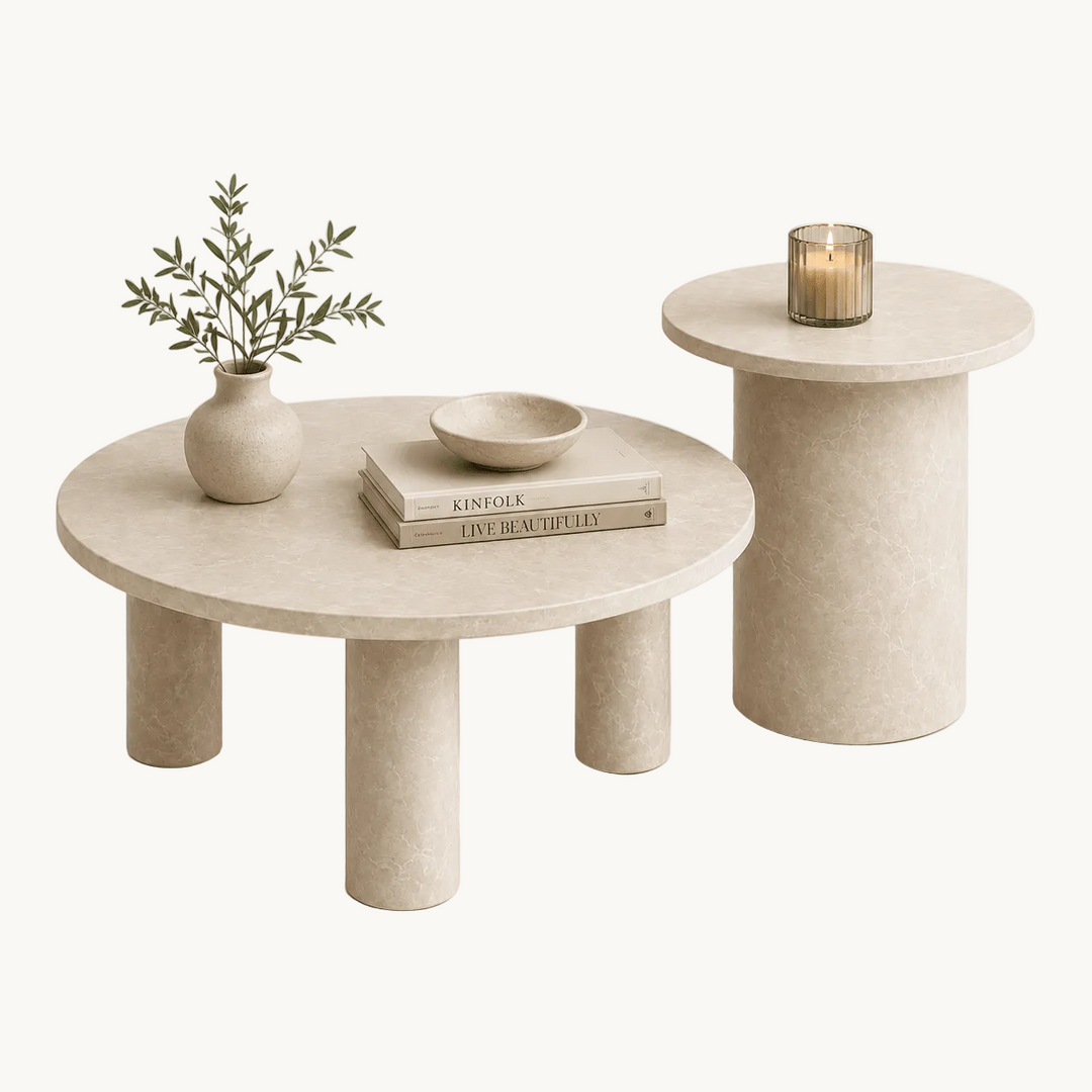 SANTORINI – Ensemble Table Basse &amp; Table d&