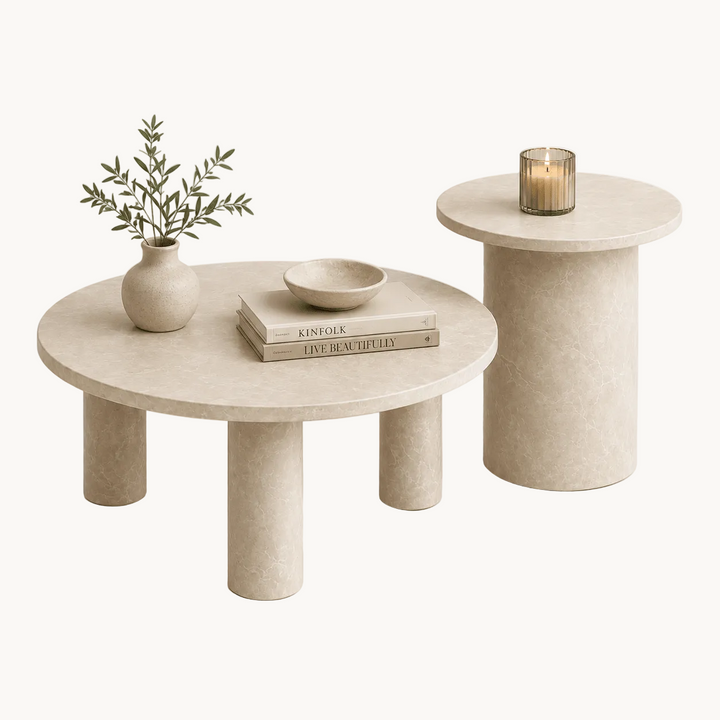 SANTORINI – Ensemble Table Basse &amp; Table d&