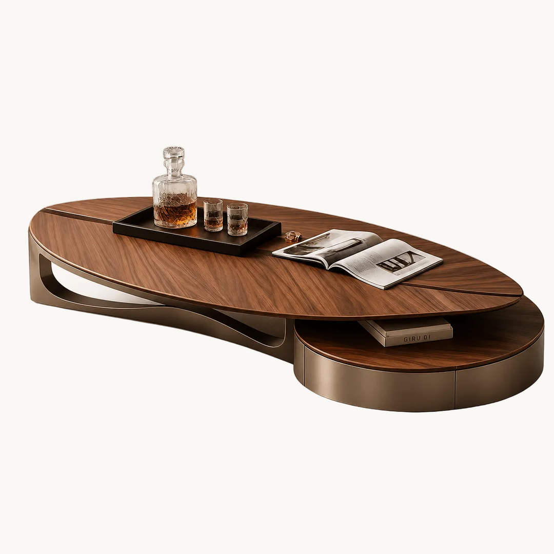 SEVILLE – Table Basse Design avec Rangement Intégré - AMIRELLI