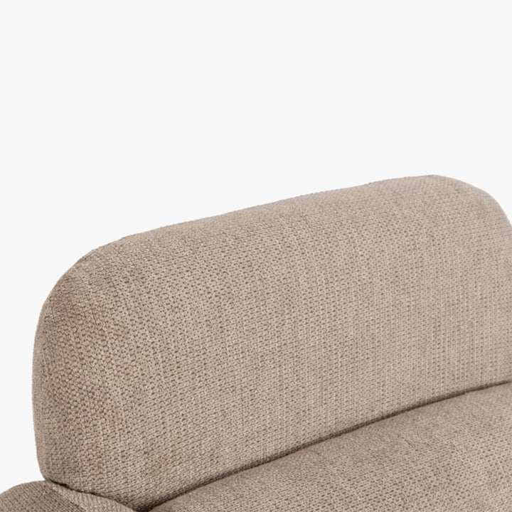 TOGO Fauteuil en tissu beige foncé - AMIRELLI