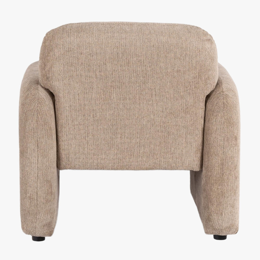 TOGO Fauteuil en tissu beige foncé - AMIRELLI