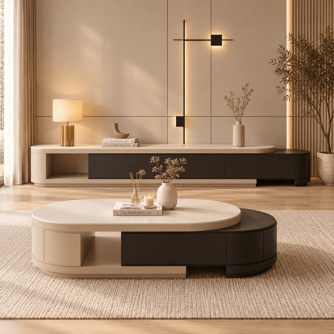 ZENITH – Table Basse Design avec Rangement - AMIRELLI
