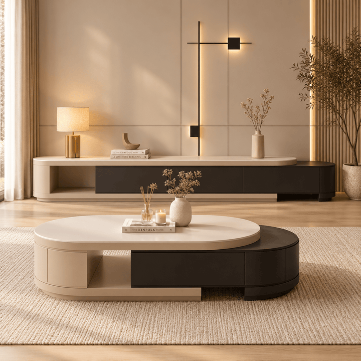 ZENITH – Table Basse Design avec Rangement - AMIRELLI