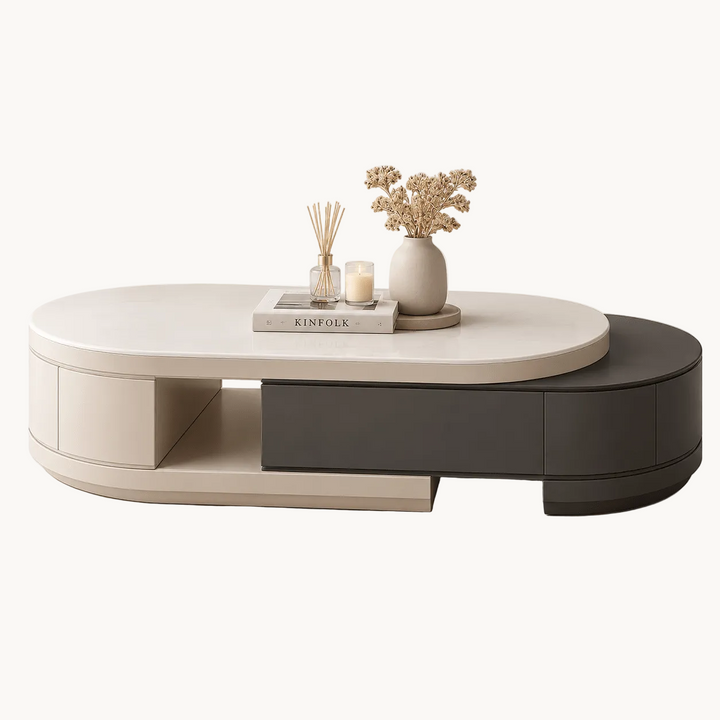 ZENITH – Table Basse Design avec Rangement - AMIRELLI